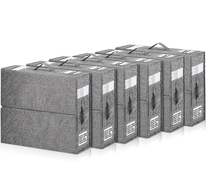 Aufbewahrung Bettwäsche Organizer, 6 PCS Faltbarer Aufbewahrungstasche für Bettlaken Kann in Kleider