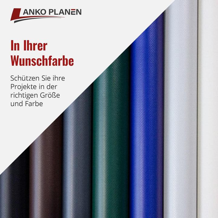 ANKO PLANEN PVC Abdeckplane 700 g/m² schwer wasserdicht UV-beständig reissfest – Matte LKW Plane für
