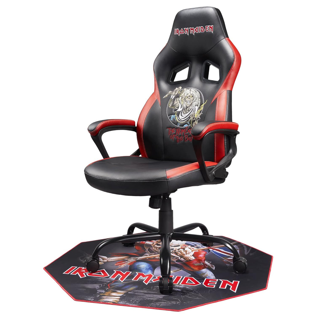 Iron Maiden – rutschfeste Gamer-Bodenmatte für Gaming und Bürostuhl