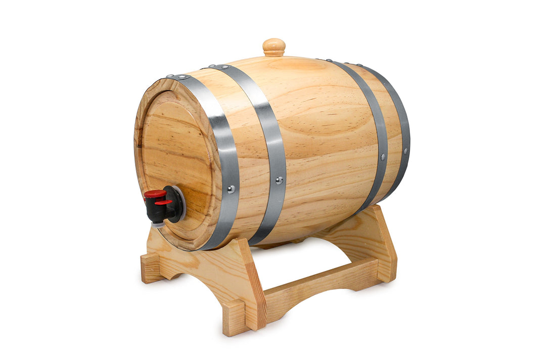 Vin Bouquet FIA 340 Fass Getränkespender, Holz, Braun, 31 x 22 x 23.5 cm, 3 Stück