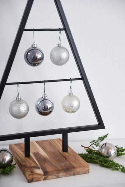 VIVANNO Dekoweihnachtsbaum Weihnachtsbaum Tanne Tannenbaum Weihnachtsdeko Noel, Schwarz (58x40x20 cm