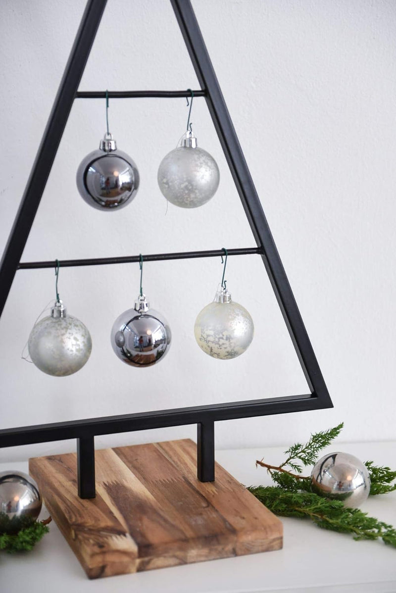 VIVANNO Dekoweihnachtsbaum Weihnachtsbaum Tanne Tannenbaum Weihnachtsdeko Noel, Schwarz (58x40x20 cm