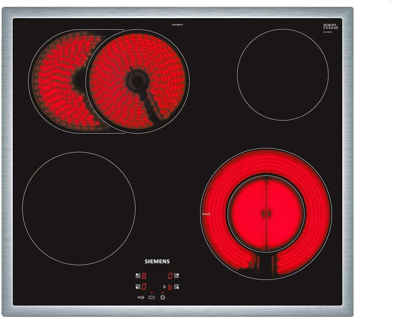 Siemens EF645BNN1E iQ300 Elektrokochfeld / 4 Heizelemente / 58.3 cm / Kindersicherung / Glaskeramik,