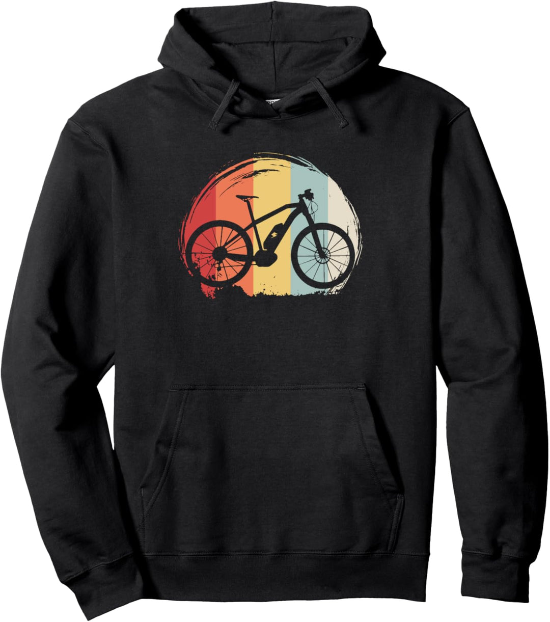 Retro E Bike Elektrorad Mountainbike E-Bike Pullover Hoodie