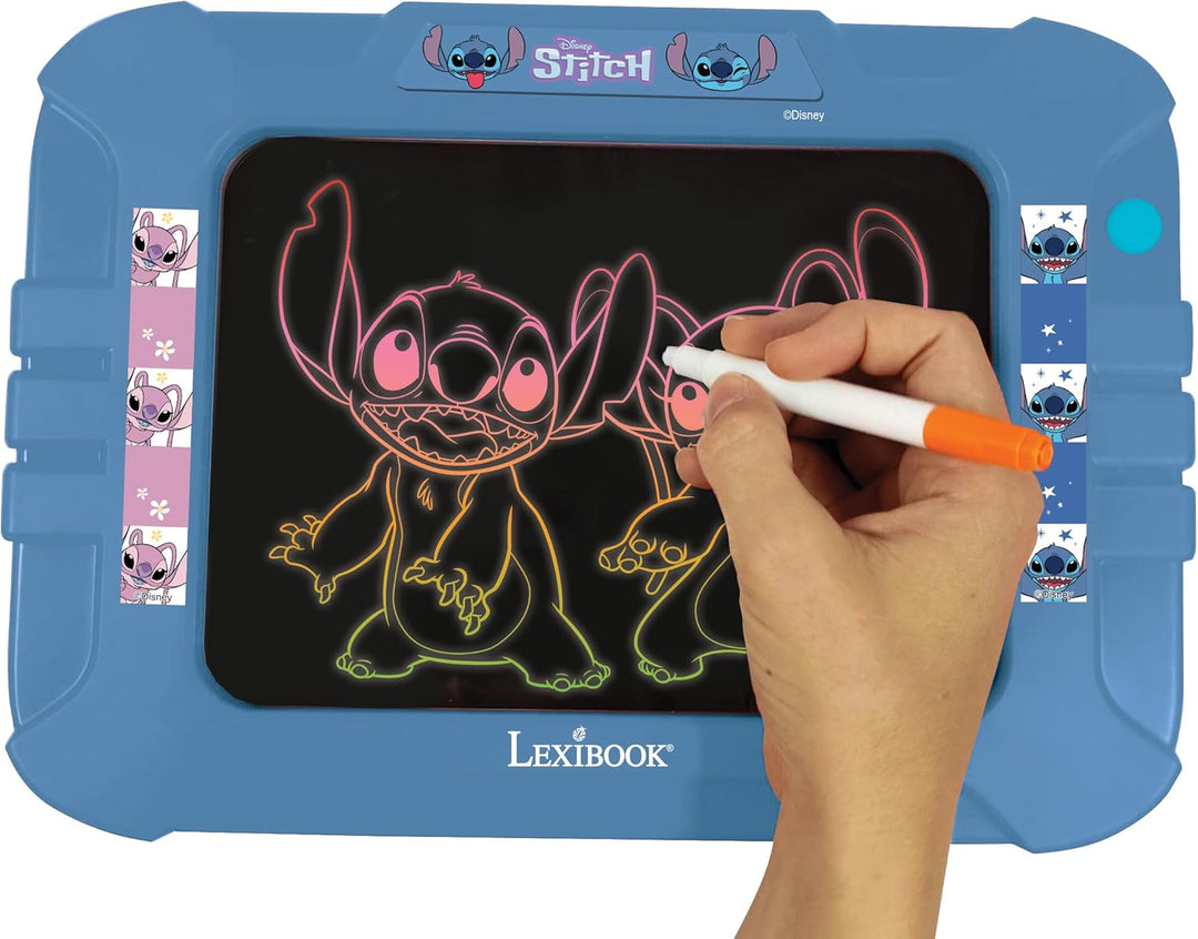 Lexibook, Disney Stitch, Elektronische Tafel, Neonlicht-Effekt, 8 Farbige Lichteffekte, 6 Inklusive