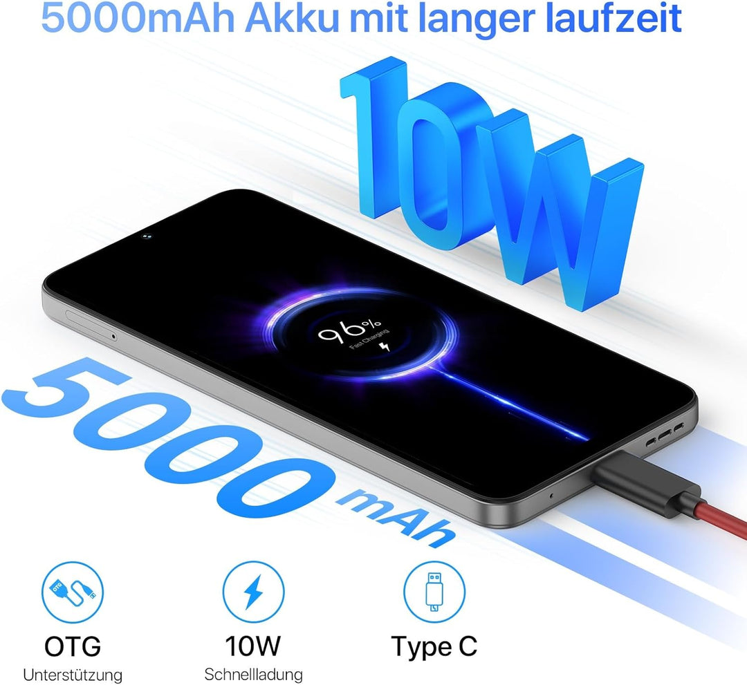 UMIDIGI G5 Smartphone Ohne Vertrag, 16GB+128GB/1TB, Handy Ohne Vertrag Android 13, 50MP+8MP, 6.6" HD