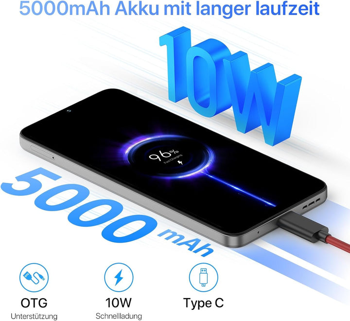 UMIDIGI G5 Smartphone Ohne Vertrag, 16GB+128GB/1TB, Handy Ohne Vertrag Android 13, 50MP+8MP, 6.6" HD