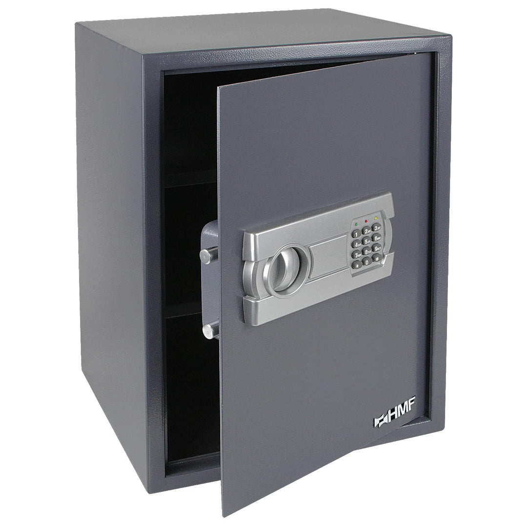 HMF 4612512 Tresor, Möbeltresor Elektronikschloss, 50,0 x 35,0 x 31,0 cm, anthrazit 50 x 35 x 31 cm,