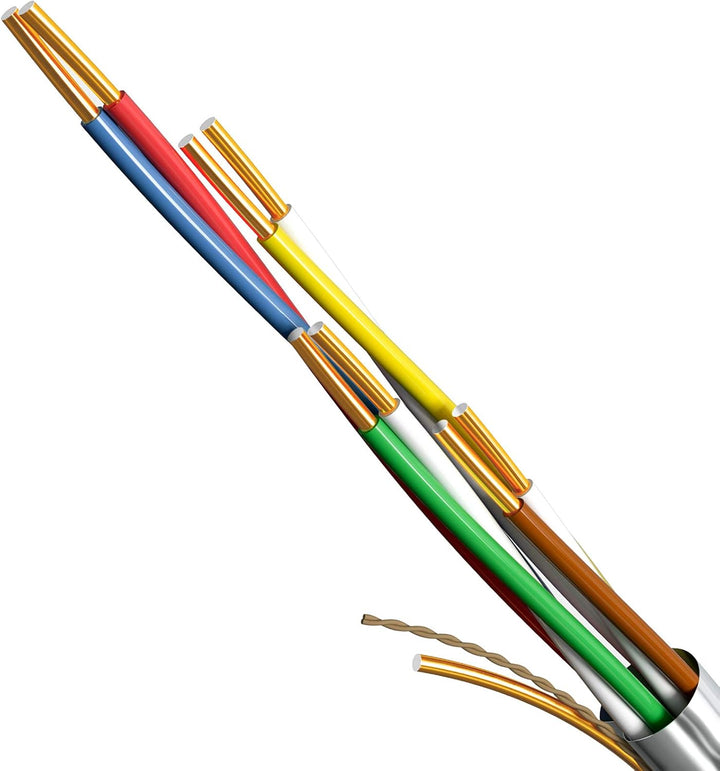 hb-digital Telefonkabel 100m 4 x 2 x 0,6 J-Y(ST) Y Verlegekabel JYSTY 8 Adern Telefonleitung 100m 4