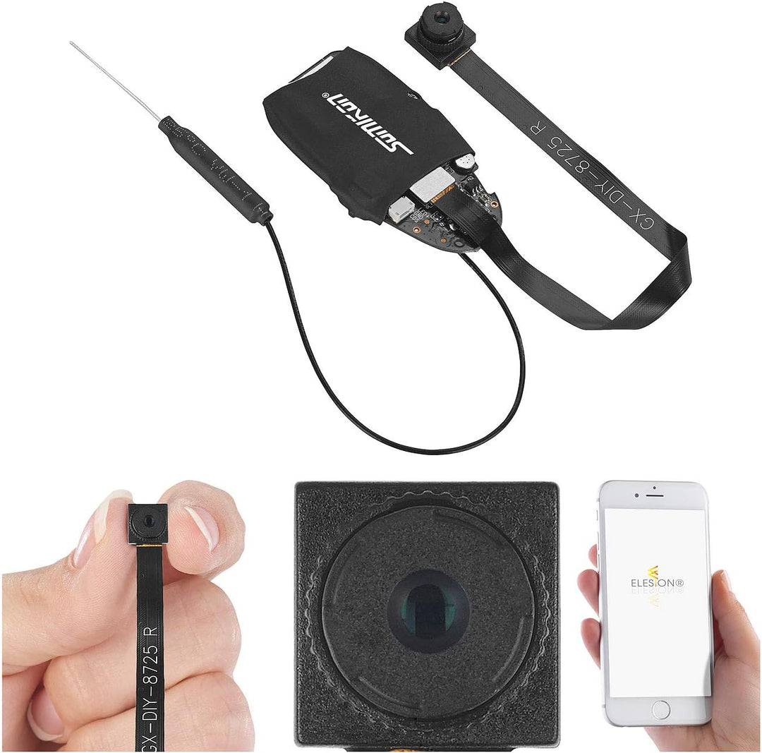 Somikon Micro Kamera: Full-HD-Micro-Einbaukamera mit Bewegungserkennung, WLAN & App (Spionagekamera,