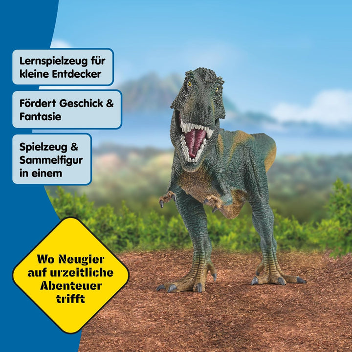 schleich 14587 DINOSAURS Tyrannosaurus Rex, detailreiche Dinosaurier Figur mit beweglichem Unterkief