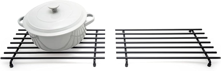 simplywire – Untersetzer – 2er-Pack – Hitzebeständig – Küchenarbeitsplattenschutz – Gross – Schwarz,