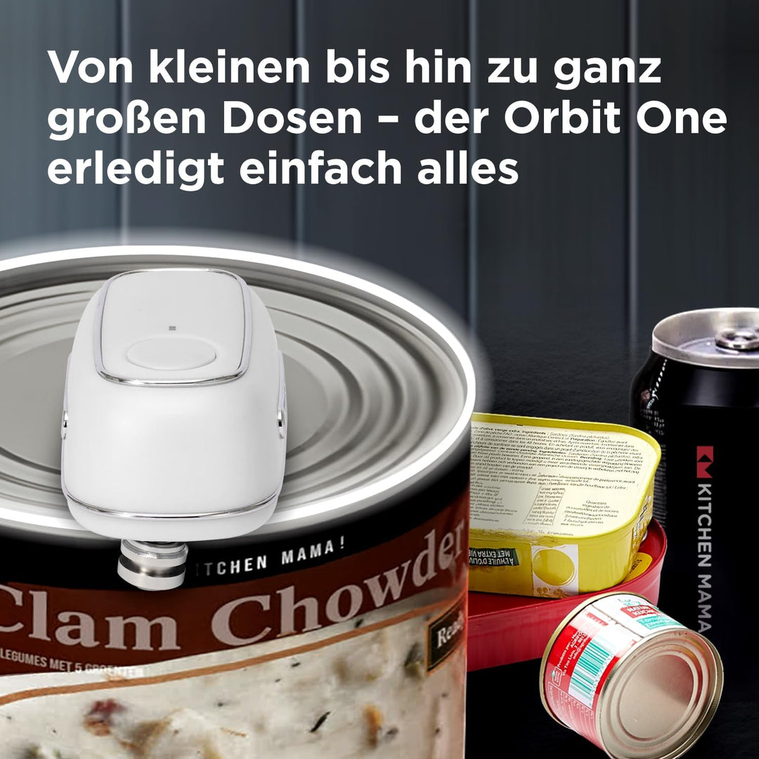 Orbit One wiederaufladbarer Dosenöffner von Kitchen Mama: Freihändige Bedienung, Aufladen über USB-C