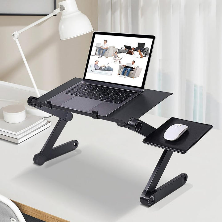 OHMG Laptop-Tisch, Laptop-Ständer, faltbar, Betttisch, höhenverstellbar, faltbar, mit Belüftungslöch
