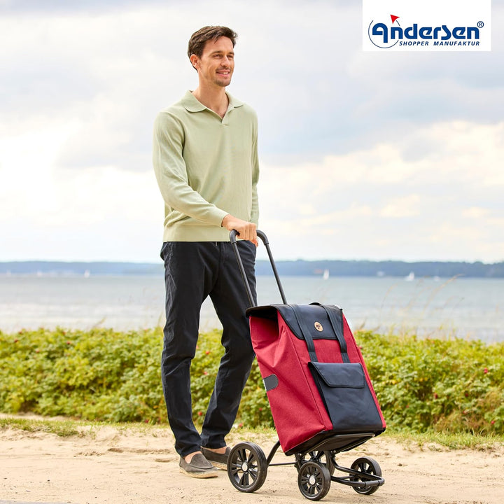ANDERSEN Einkaufstrolley - Quattro Shopper Senta 2.0 rot, Rot