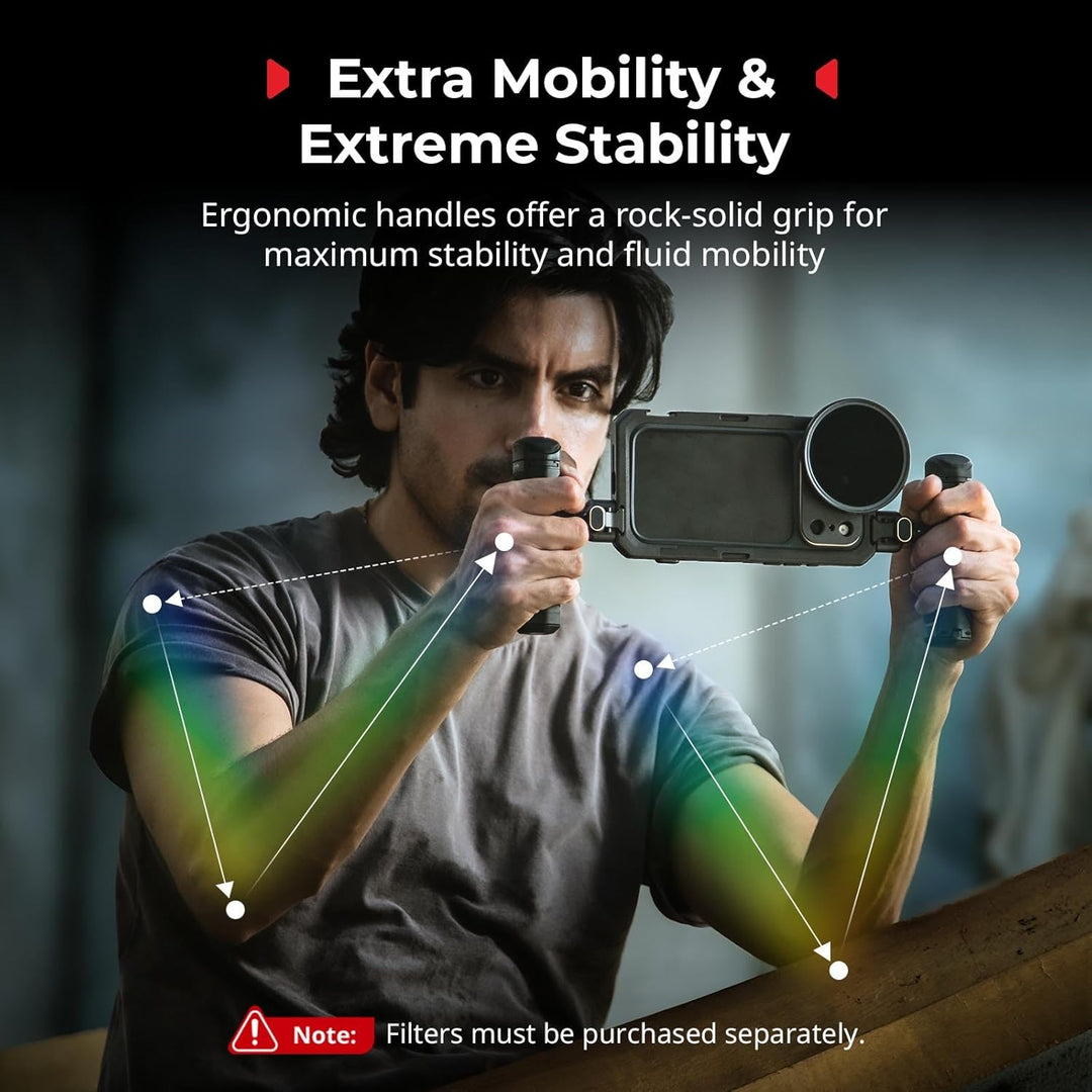 SMALLRIG Mobile Dual Handheld Kit für iPhone 17 Pro, Handyhalterung mit kabellosem Schnellverschluss