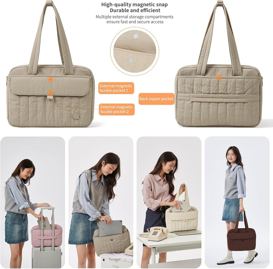 aji Laptoptasche Damen Herren 14-16 Zoll, Arbeitstasche für Büro, Leichte Handtasche Schule Lehrerta