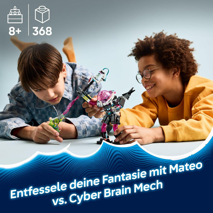 LEGO DREAMZzz 2in1 Mateo vs. Cyber Brain Mech - Modular Robot Toy for 8+ Year Old Boys & Girls - Reb