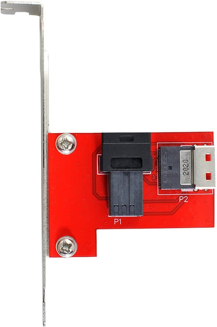 Cablecc PCI-Express 4.0 Slimline SAS SFF-8654 auf HD SFF-8643 PCBA Buchse Adapter mit Halterung SFF-