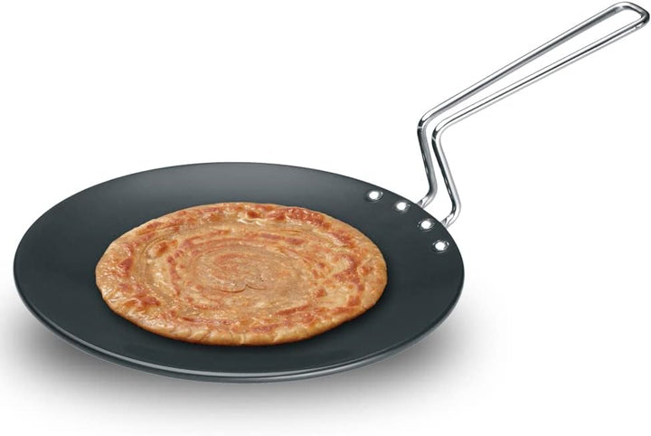 HAWKINS Futura Tava-Grillplatte, harteloxiert, 10 Zoll, 4,88 mit Stahlgriff, 26 cm, schwarz, 26 cm