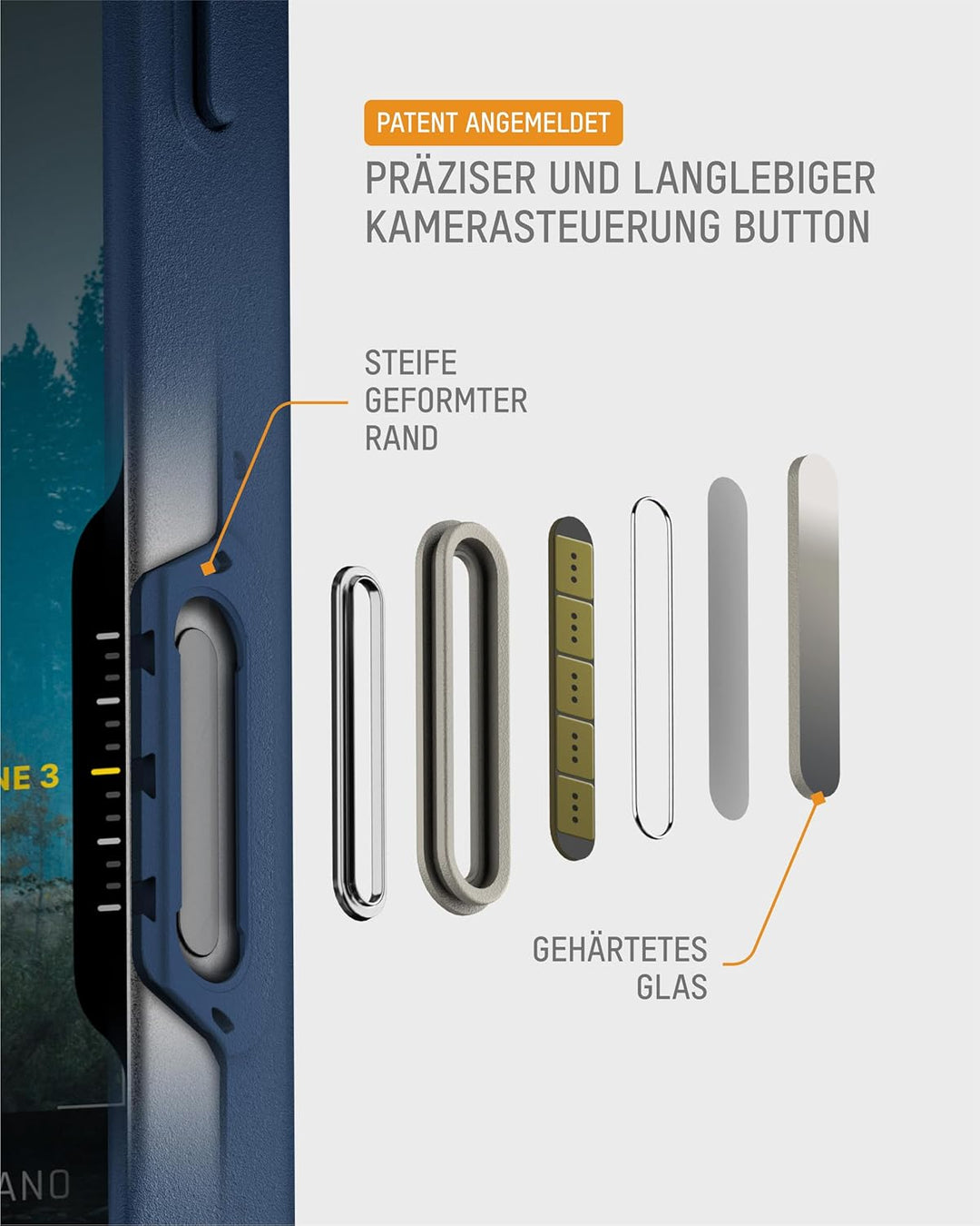 Mous Hülle für iPhone Air 6,5", kompatibel mit MagSafe [Kamerasteuerung Cover] - Limitless - Schütze