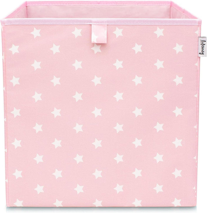 Aufbewahrungsbox 3er Set Sternenmotiv in Grau, Rot & Blau I Spielzeugbox mit Sternen passend für Wür
