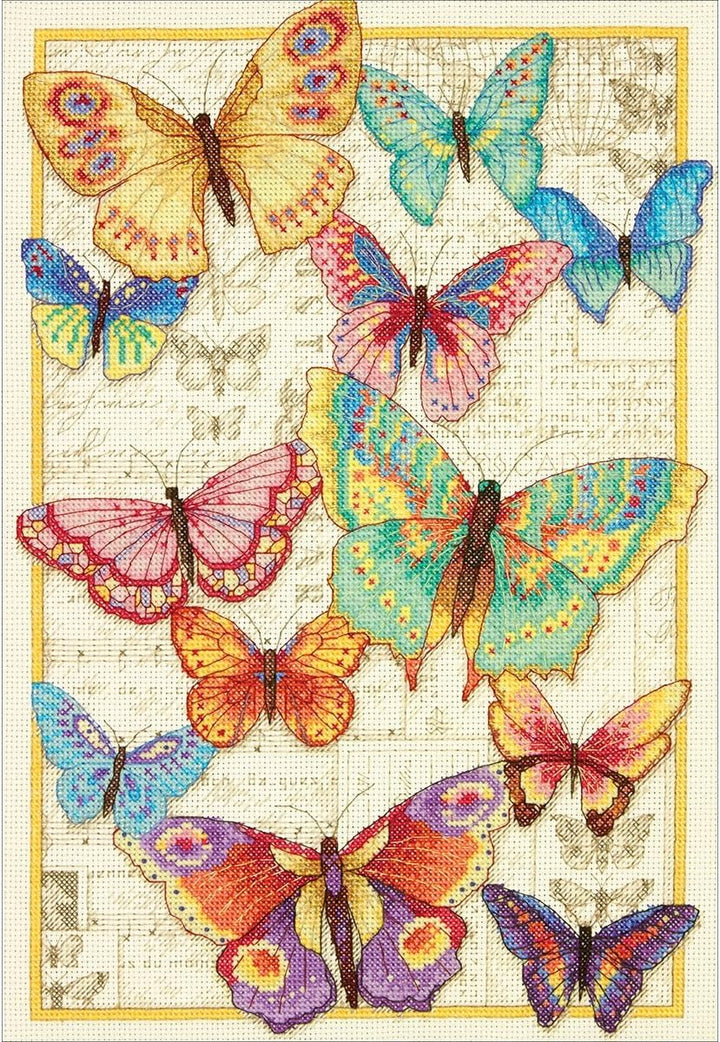 Dimensions Kreuzstich Schmetterling Schönheit Gold: Counted Cross Stitch: Butterfly Beauty, Aida, 25