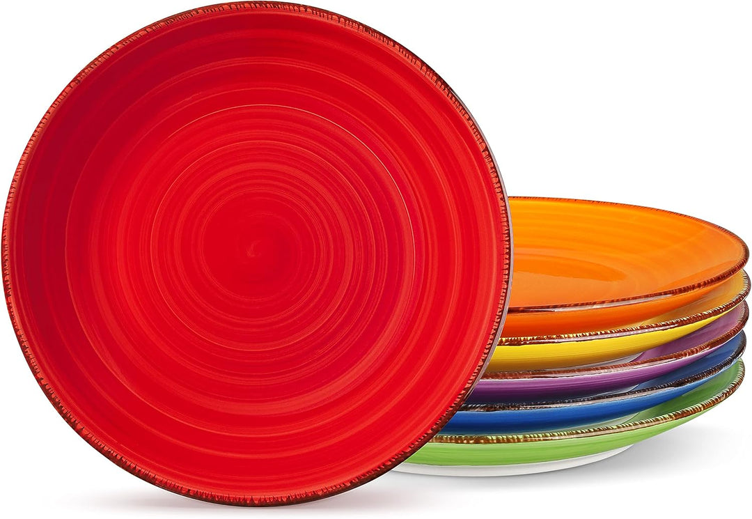 vancasso BONITA Speiseteller Steingut, Essteller set 6 Personen, Ø 21,5 cm Teller Set, Geschirr für