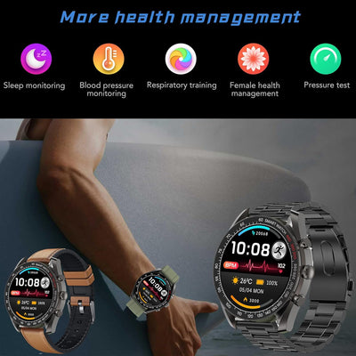 Smartwatch Herren mit Telefonfunktion, 1,39" DIY HD Voll Touchscreen Uhren Fitness Tracker 123 Sport