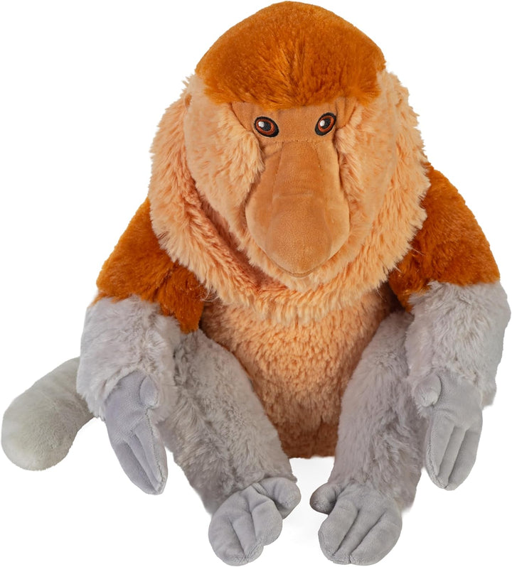 Wild Republic Cuddlekins Eco Nasenaffe, Stofftier, 30 cm, Plüschtier, Füllung aus recycelten Wasserf