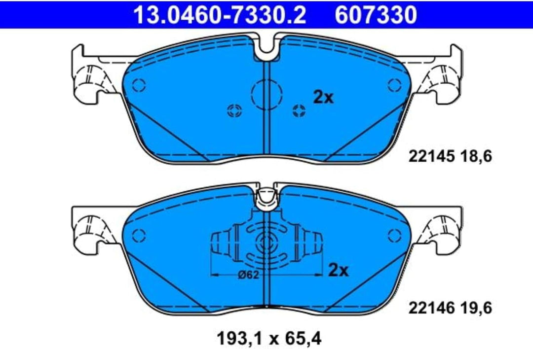 Ate 13. 0460-7330. 2 - Bremsbelagsatz, Scheibenbremse