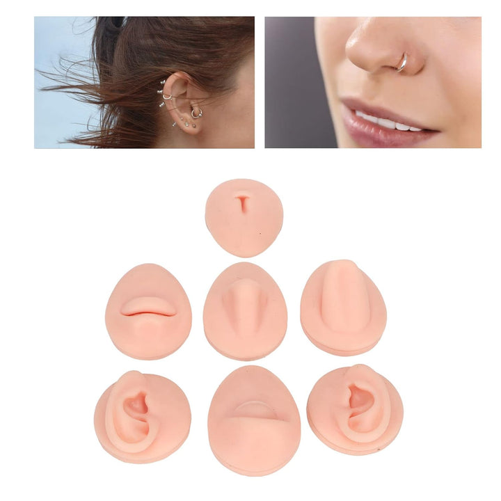 Silikon-Nasenmodell Weiches Silikon Flexibles Modell Körperteil-Display-Set Body-Piercing-Übungsmode