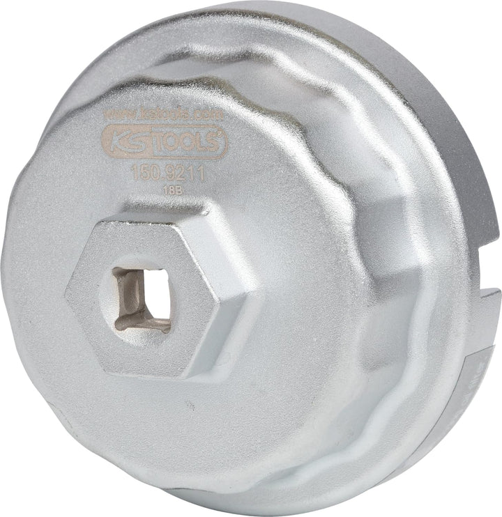 KS Tools 150.9211 3/8" Ölfilterschlüssel Ø 64,5 mm / 14 Flächen