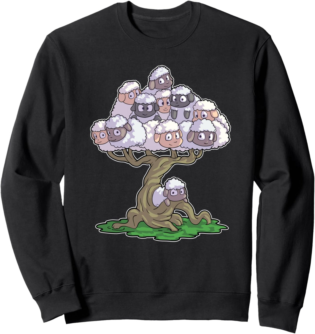 Schafe im Baum Baumwolle lustiges Wortspiel Sweatshirt