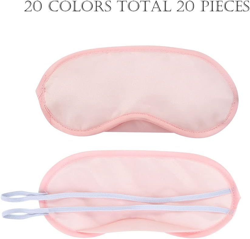 Polyester Blackout Augenmaske, 20 Teile Abdeckung Leichte Augenbinde, Augenmaske Schlaf, mit Gummiba