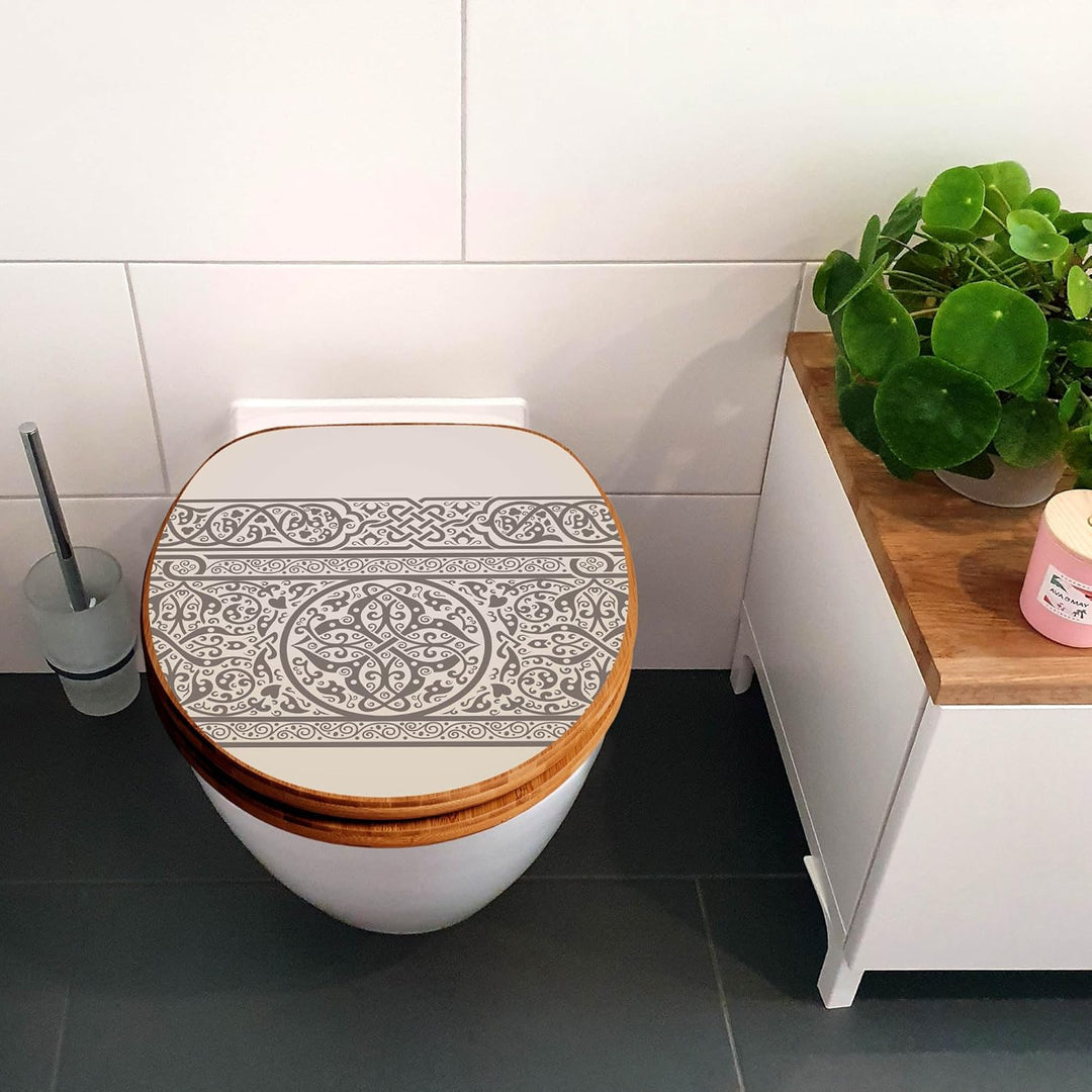 banjado Design WC Sitz Bambus Absenkautomatik 45,8x37,5cm - Toilettendeckel mit Absenkautomatik Holz