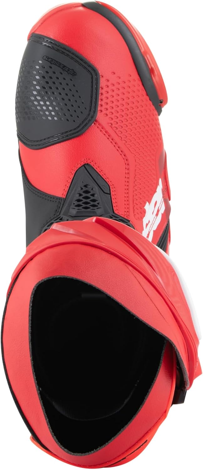 Alpinestars Unisex MotorradssMotorradstiefel 43 EU Rot Schwarz Weiss, 43 EU Rot Schwarz Weiss
