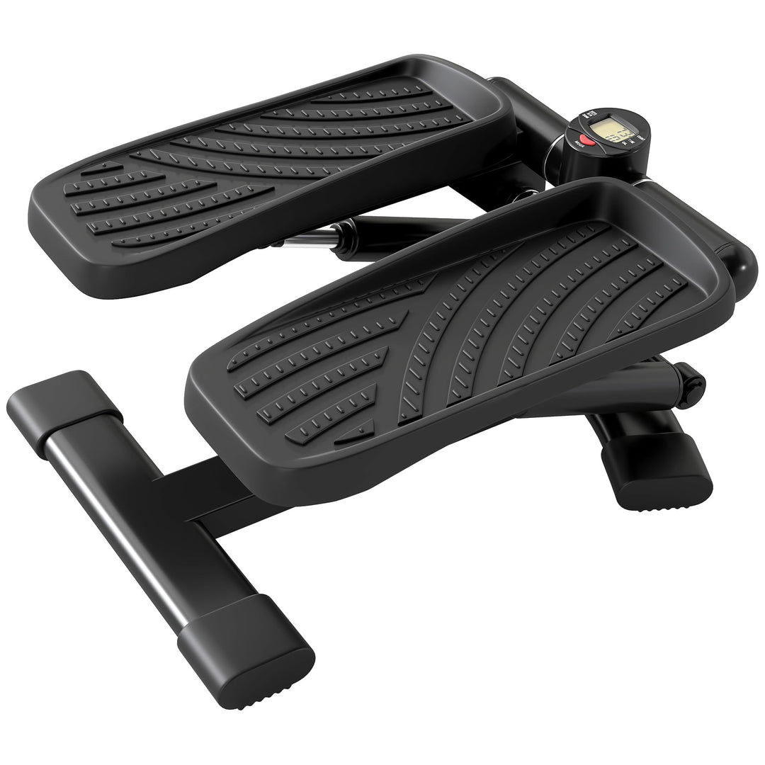 SPORTNOW Mini-Stepper Fitness, Stepper Torsionsscheibe Taille 2 in 1 übergrosse rutschfeste Pedale,