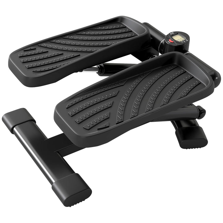 SPORTNOW Mini-Stepper Fitness, Stepper Torsionsscheibe Taille 2 in 1 übergrosse rutschfeste Pedale,