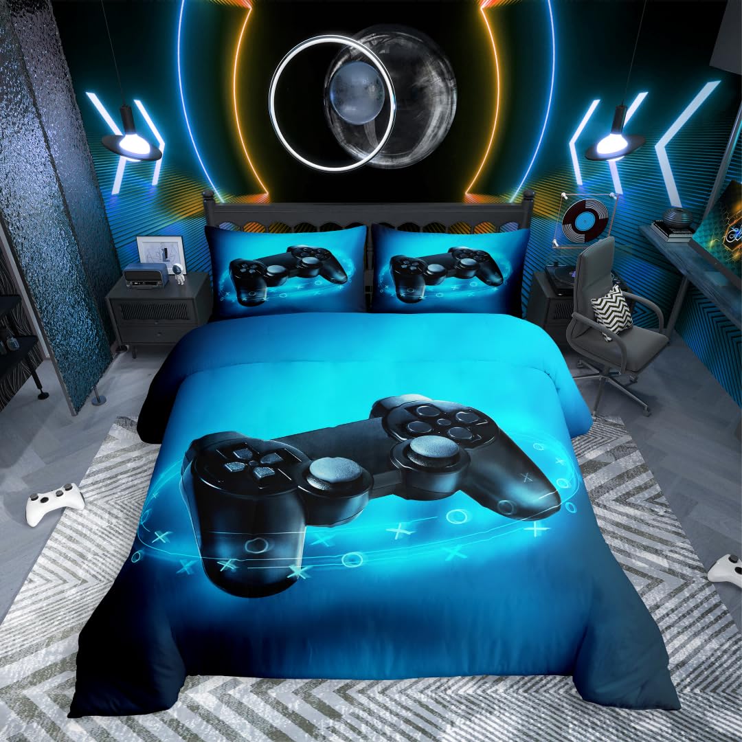 Teens Spiele Bettwäsche-Set, Kinder Gamepad Tröster Startseite Satz 200X200, Moderne Vr Spieler Bett