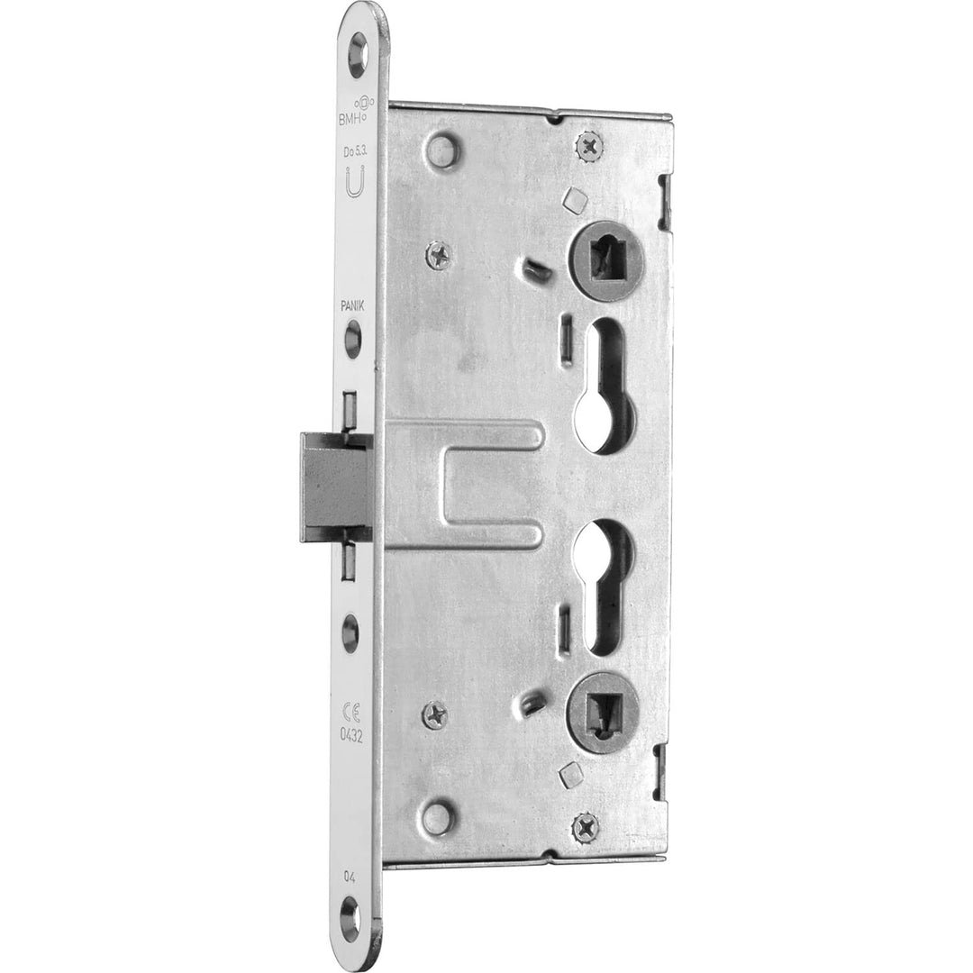 BMH Fluchttürschloss Türschloss DM65 PZ72 universal, 1-flügelig Stulp 24 mm ohne Rosettenlöcher, Ede