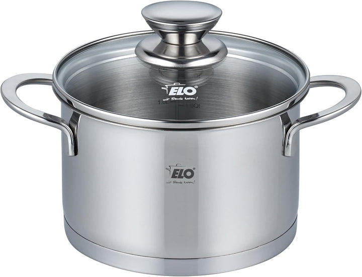 ELO 72596 Topfset Galant 5-tlg, Edelstahl Silber 5 teilig Topfset, 5 teilig Topfset