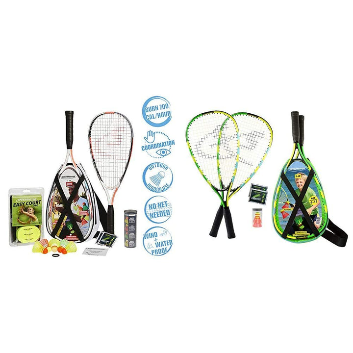 Speedminton® S900 Set – Original Speed Badminton/Crossminton Profi Set mit Carbon Schlägern inkl. 5