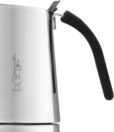 Bialetti Kitty 4 Tassen schwarz Espressokocher Edelstahl A 4 Tassen, A 4 Tassen