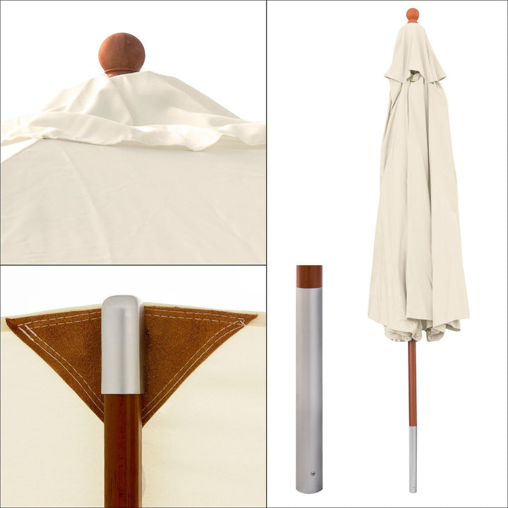 anndora® Sonnenschirm Gastronomie - UV Schutz + Winddach Grössenwahl gestreift Grün Weiss Gelb 3,5m