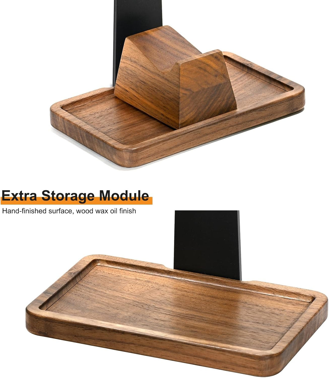 Kopfhörer und Controller Ständer aus Walnussholz, Kopfhörer Halterung Halter aus Holz, Headset Ständ