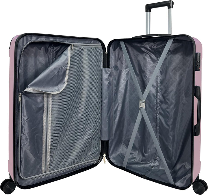 MY TRAVEL BAG Hartschalen-Koffer Reisekoffer ABS Koffer Trolley (Handgepäck-Mittel-Gross-Set) 4 Dopp