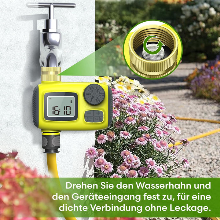 rainfactory Bewässerung Zeitschaltuhr, IPX5 wasserdicht, Water Timer, Digitale Zeitschaltuhr Wasserh