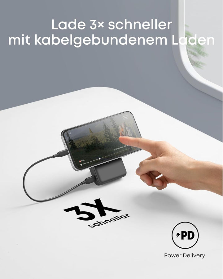 Anker 633 Magnetic Battery, 10.000mAh einklappbare magnetische kabellose Powerbank, Nur kompatibel m
