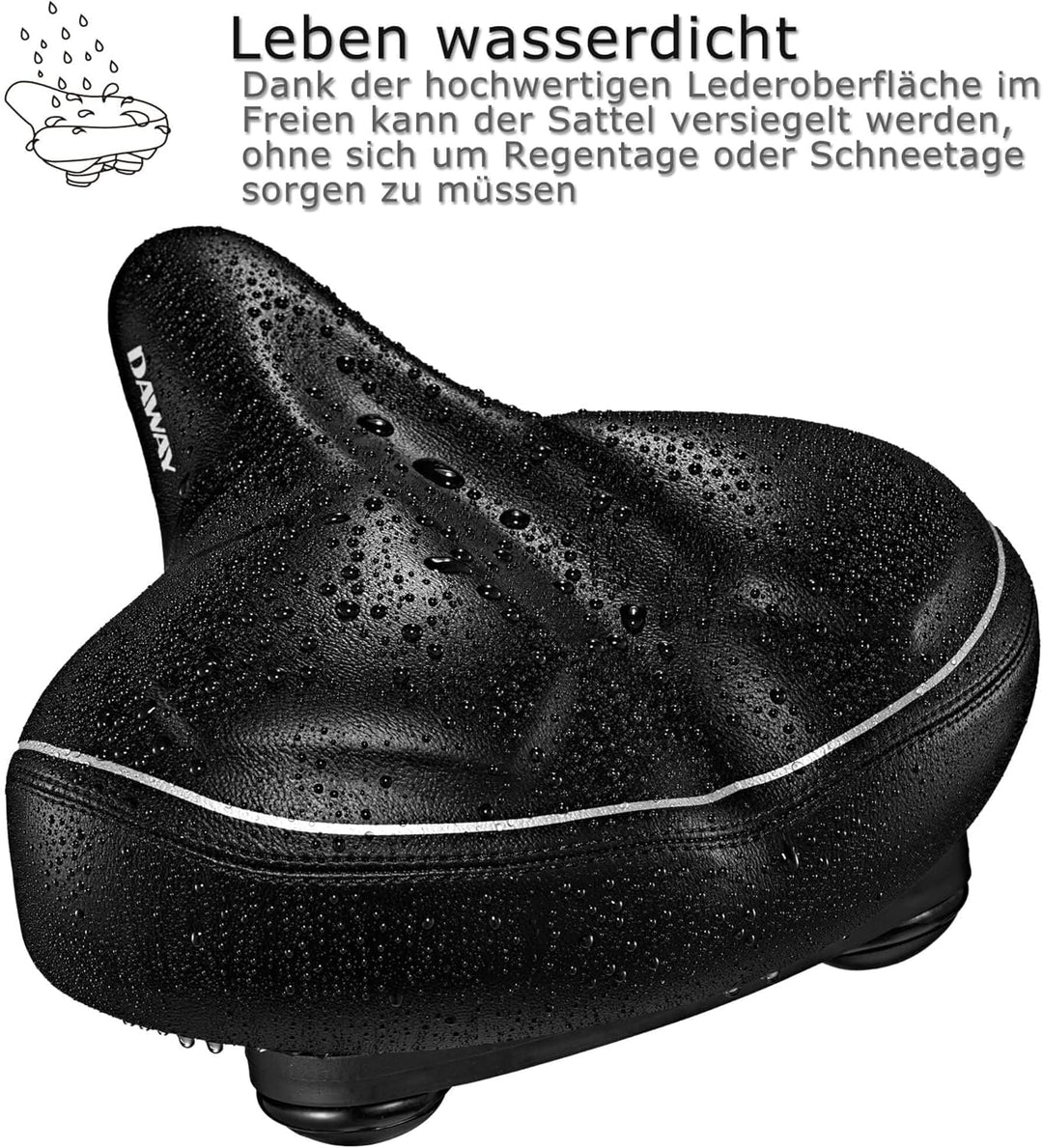 DAWAY Übergrosser Bequemer Fahrradsattel City - C40 Extra Weicher Schaum gepolstert Fahrrad Sattel f